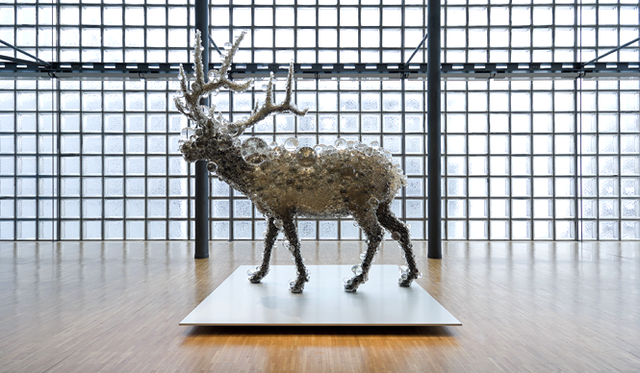 メゾンエルメス8階フォーラム 名和晃平「L_B_S」展 © OMOTE Nobutada  Courtesy of the Hermès Foundation