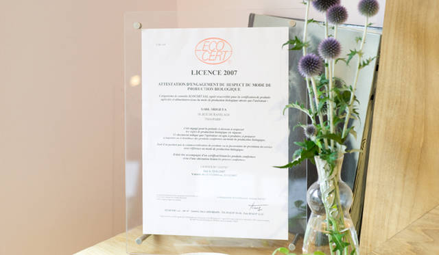 オーガニック認証の世界基準「エコサート」取得