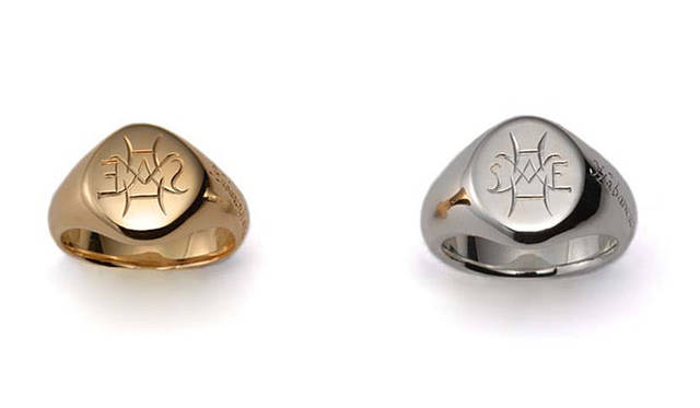 「HABANES HABANERA（ハバネス ハバネラ）」 左／K18リング（メンズ）13万7900円 ※フルオーダー、右／リング（メンズ）（SV）2万3000円・（SV-K18メッキ）2万6000円