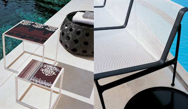 左／<b>CANASTA</b> designed by Patricia Urquiola（2007）<br><br>右／<b>1966 COLLECTION</b> designed by Richard Schultz（1966）<br><b>SWELL SEATING COLLECTION</b> designed by Richard Schultz（2007）