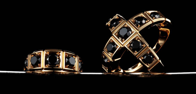 小 Black Diamond、18-Karat Gold 89万2500円｜大 Black Diamond、18-Karat Gold 178万5000円