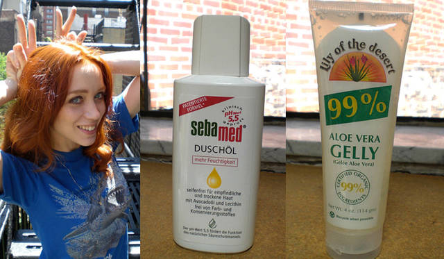 ジュディス・ベダード “favorite products”　Seba med DUSCHOL、Lily of the desert – Aloe Vera Gelly