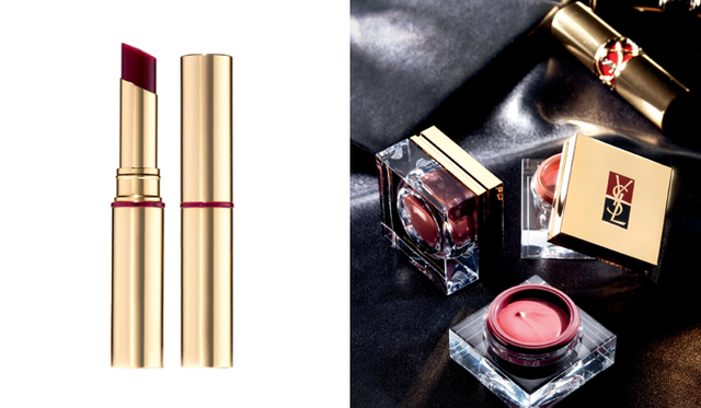 左／グロス ヴォリュプテ、右／クリーム ブラッシュ、ルージュ ヴォリュプテ