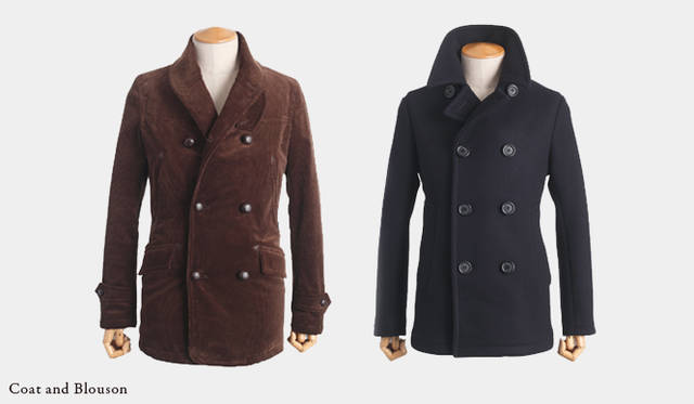 左から：<br> 4万950円　ブラウン（エストネーション）　Material /コットン（コーデュロイ）　Color /ベージュ、ネイビー、ブラック<br><b>WINTON｜ウィントン</b> 6万1950円　ネイビー（エストネーション）　Material /ウールメルトン　Color /グレー、ブラック