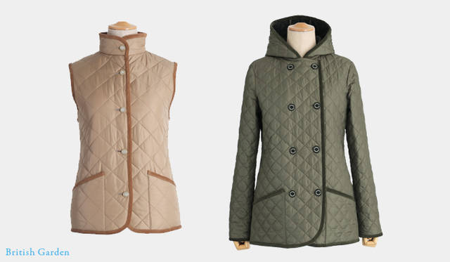 左から：<br><b>HOLBORN｜ホルボーン</b> 2万7300円　ベージュ/ネイビーリバティ（ジャーナル スタンダード 渋谷店）　Material /ナイロン(キルティング)　Color /カーキ/ネイビーリバティー、ブラウン/ブラウンリバティー<br><b>LUTON｜ルトン</b> 2万3100円　カーキ/ブラック（アナトリエ神南店）　Material /ナイロン(キルティング)　Color /ベージュ、ブラウン、ネイビー、ブラック、ベージュ/アイボリー、プラム/ライトベージュ 他