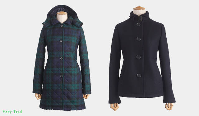 左から：<br><b>WESTFIELD｜ウェストフィールド</b> 6万3000円　ブラックウォッチ/ネイビー（ジャーナル スタンダード 渋谷店）　Material /ウール(キルティング)　Color /ネイビー/ネイビー、ベージュ/ライトベージュ、ライトグレー/ライトベージュ、ボルドー/ボルドー、ネイビー/ピンク、ベージュ/ライトブラウン 他<br><b>WEYMOUTH｜ウェイマス</b> 5万7750円　ネイビー（アナトリエ神南店）　Material /ウールメルトン　Color /グレー、ブラック