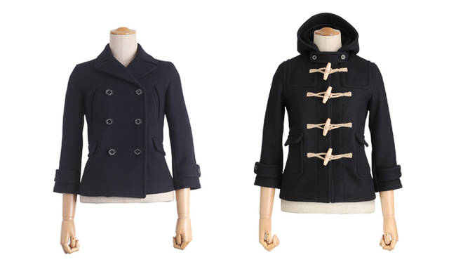 左から：<br> 5万7750円　ネイビー（伊勢丹新宿店 リ・スタイル）　Material /ウールメルトン　Color /ネイビー<br><b>KID’S HOLKER｜キッズホルカー</b> 5万9850円　ネイビー（エリオポール代官山）　Material /ウールメルトン　Color /グレー、ブラック