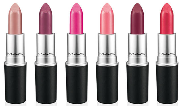 M・A・C「カラークラフトコレクション」 リップスティック（限定6色） 各2940円<br>左から、マッドリー クリエイティブ（ニュートラルベージュ）、モースト ポピュラー（ベリー）、トリミング トーク（フューシャ）、カラー クラフテッド（ミルキーピンク）、エバー エンベリッシュ（ブラウンプラム）、メイド ウィズ ラブ（コーラルピンク）