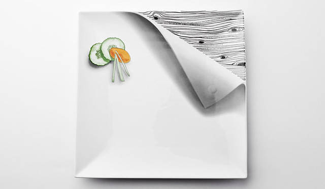 “ixc. COLLEZIONI × Richard Ginori by Front” スクエアプレート2万1000円