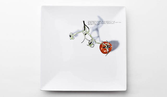 “ixc. COLLEZIONI × Richard Ginori by Front” スクエアプレート1万6800円