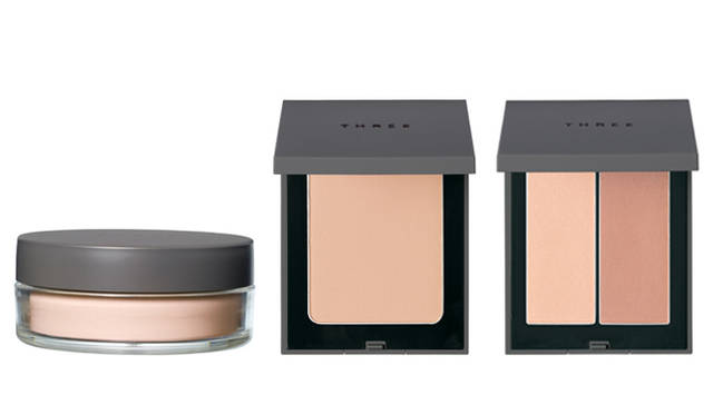 THREE｜ダイアフェネス ルースパウダー（グロー/トランスルーセント）、ダイアフェネス プレスドパウダー（グロー/トランスルーセント）、コントラスト デュオ