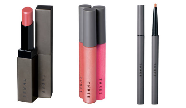 THREE｜グラム タッチ リップスティック（シアー/カラー）、グラム タッチ リップグロス、グラム タッチ リップライナー