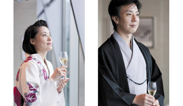 KRUG｜(左)紫舟さん、(右)亀井広忠氏