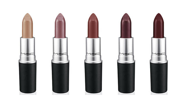 M・A・C「Make-Up Art Cosmetics（リチャード・フィリップス）」リップスティック（限定5色）各2940円<br>フロント リット（ホワイト イエロー）、ハイ ストラング（シアーピンク）、ラビン イット（ブラウンピンク）、ホールド ザ ポーズ（ブラウンプラム）、フル ボディ（レッドプラム）