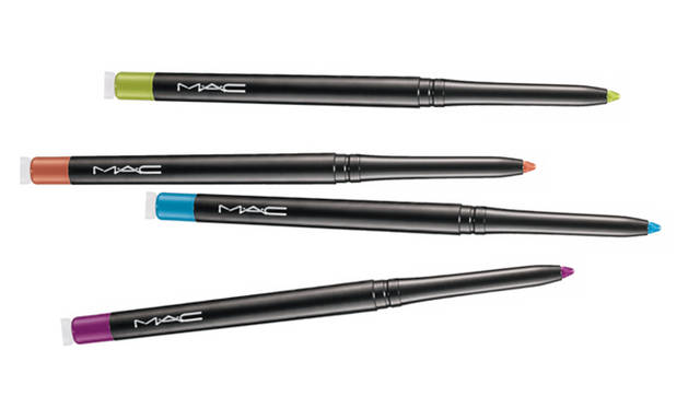 M・A・C「Make-Up Art Cosmetics（マイラ・カルマン）」テクナコール（限定4色）各2520円<br>カラー マターズ（ネオングリーン）、オビアスリー オレンジ（オレンジ）、アーティスティック ライセンス（ターコイズ）、フル オブ フューシャ（フューシャピンク）