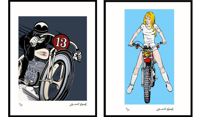 CONRAD LEACH｜コンラッド・リーチ　左より、Lucky 13、Motogirl