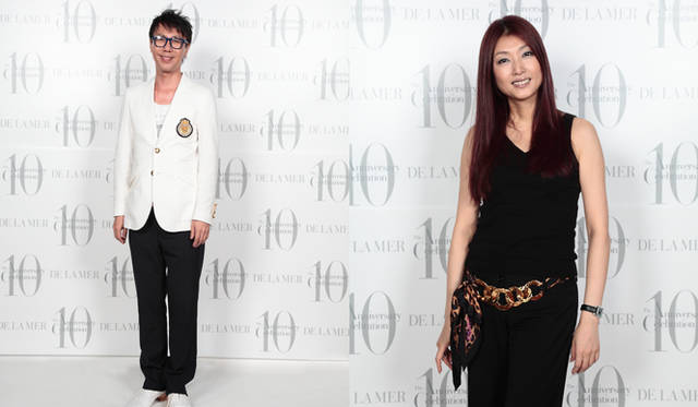 「ドゥ・ラ・メール」日本上陸10周年記念レセプション 右／高橋 貢さん　左／沢樹 舞さん