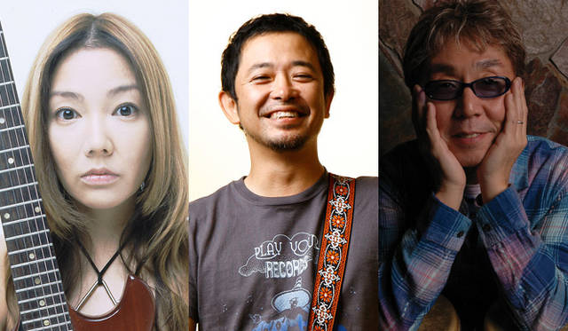 <b>Were Red Shoes Vol.6｜</b>（左）ちわきまゆみ　（中）奥田民生　（右）小原 礼（サディスティック・ミカ・バンド）