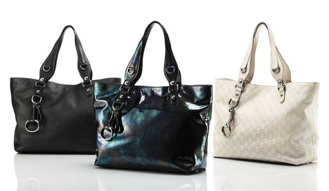 <b>GUCCI｜グッチ</b>　左から：「アイコンビット（ICON BIT）」トートバッグ 19万4250円、18万7950円、19万8450円