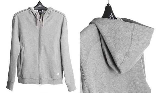 　Sスウェットフードジャケット（E92356）1万2600円／アディダス プレミアムスタイル