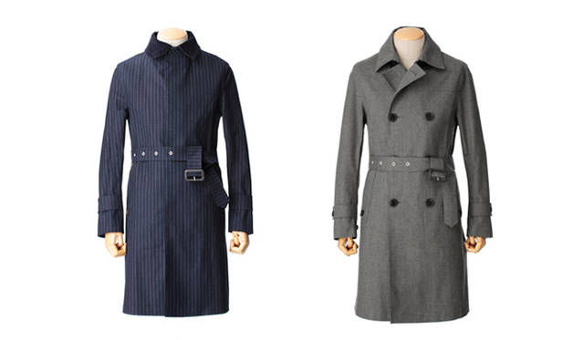 　左から：DOWNFIELD｜ダウンフィールド（ウールゴム引き） 18万1650円／エディフィス マテリオ 大阪（Tel. 06-4796-6223）、MONKTON｜モンクトン（ウールゴム引き） 18万6900円／エストネーション（Tel. 03-5159-7800(代表)）