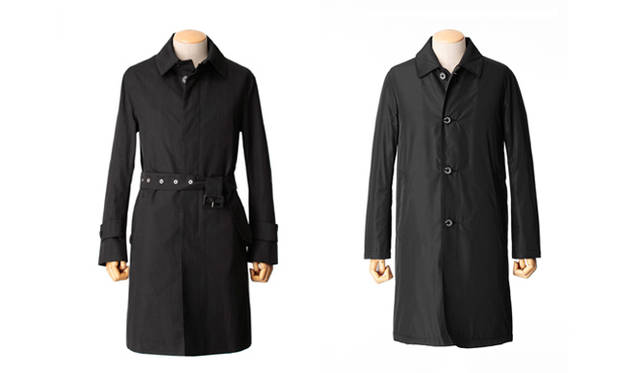 　左から：DOWNFIELD｜ダウンフィールド（コットンギャバジン） 13万4400円／トゥモローランド（Tel. 03-5456-4630）、LISMORE｜リズモア（ナイロン） 7万7700円【ビームスエクスクルーシヴ】／ビームス ハウス（03-5220-8686）
