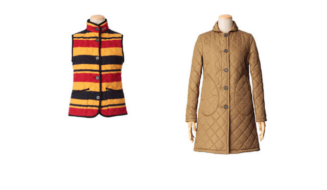 　左から：HOLBORN｜ホルボーン（ウールキルティング） 5万7750円／ジャーナル スタンダード 新宿店（Tel. 03-5367-0236）、RUM｜ラム（ナイロンキルティング） 5万7750円／エリオポール丸の内（Tel. 03-3287-1522）