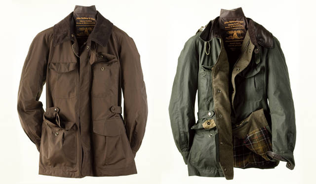 <b>バブアー・ザ・ビーコン・ヘリテージ・リミテッド・バイ・トキト</b>｜<br>左から：ホースライディングジャケット（オックスフォード・ナイロン）、ホースライディングジャケット（ワックスド・コットン）