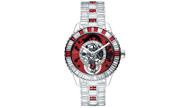 Dior Christal Tourbillon Rubies and Diamonds｜ディオール クリスタル トゥールビヨン 42MM ルビー＆ダイヤモンド／手巻き、WGケース＆ブレスレット×ダイヤモンド×ルビー×サファイアクリスタル×ミネラルガラス、世界限定1本、1億815万円