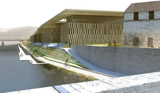 隈 研吾展　Kengo Kuma  　Studies in Organic│ブザンソン芸術文化センター（ブザンソン、フランス、2011年竣工予定）