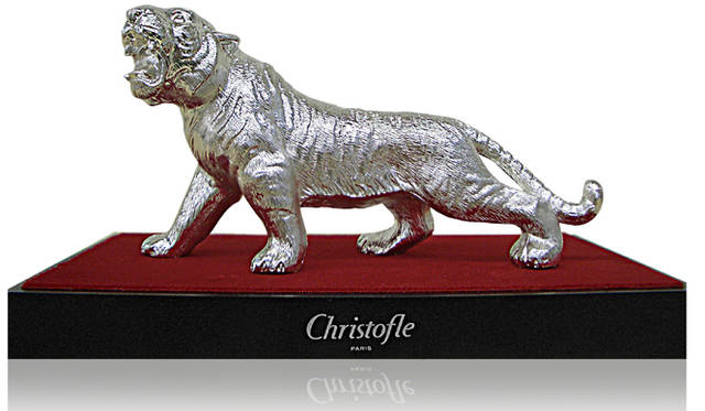 Christofle│干支 トラ 3万5700円（本体・奥行き5.5×幅17×高さ8.5cm、日本限定300点、発売中）