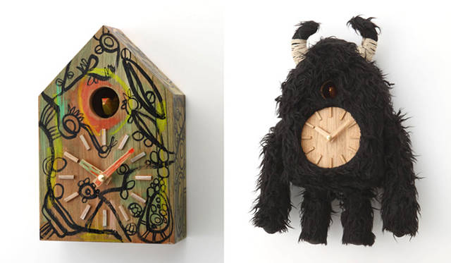 ISETAN LIVING × more trees 「鳩時計コレクション」│左／日比野克彦、右／ヒロ杉山（アートピース 限定1個）