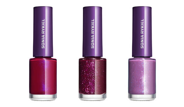 SONIA RYKIEL ｜ソニア リキエル　<b>ネイルカラー L</b>　価格｜2100円、限定3色<br />007：エレガントでセンシュアルなローズパープル、008：ロマンティックなフューシャパープル、009：キュートで甘い光を放つラベンダーパープル
