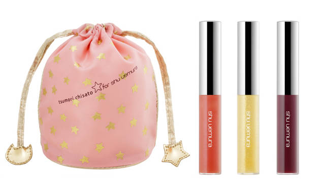 shu uemura｜シュウ ウエムラ 「クリスマス コレクション 2009」<br /><b>グロス アンリミテッド ミニ プラネット トリオ</b>　価格｜4410円　全3色（ポーチ付き）</b><br />＜表参道ヒルズ・阪急 うめだ店・伊勢丹 新宿店 限定販売＞