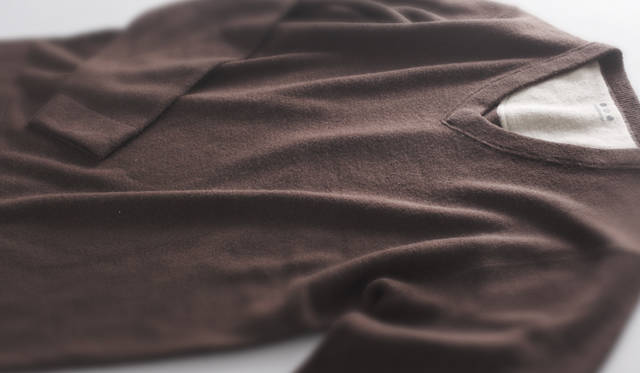 three dots│スリードッツ　cashmere l/s v-neck カシミアVネックセーター