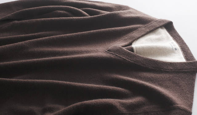 three dots│スリードッツ　cashmere l/s v-neck カシミアVネックセーター