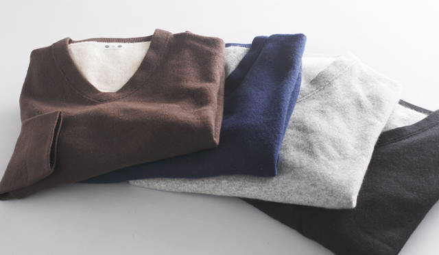 three dots│スリードッツ　cashmere l/s v-neck カシミアVネックセーター