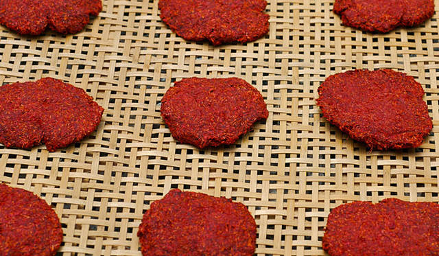 塚田有一│みどりの触知学　紅餅 （伊勢半本店 提供）