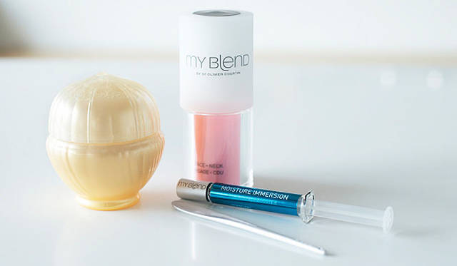 小林ひろ美の2009年秋冬ビューティトレンド「45＋（plus）用のアイテム編」<br>左から、アユーラ「センシエンス バイタラクティブスキンポット（薬用美白クリーム）」、MY BLEND