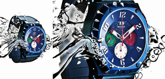 <br />イタリアのラグジュアリーウォッチとして人気の〈ブティ〉。なかでもマグナムシリーズはF１界の重鎮であるF・ブリアトーレや大リーグの松坂投手も愛用中。最新作はブルーコーティングがほどこされたチタンケースやイタリアンカラーのインダイヤルが鮮烈。TI ケース×カウチュウストラップ、自動巻き、48 mm 径。「マグナムチタノブルー」270万4800円 ※仕様が変更になる場合があります。（TB buti ジャパン Tel. 03-3498-0815）