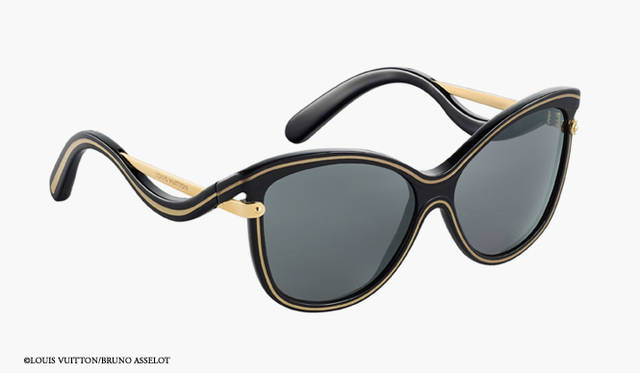 <b>LOUIS VUITTON</b>｜ゴールドラインがクールな表情に仕上げてくれる。サングラス「ジンジャー」7万3500円（ルイ・ヴィトン／ルイ・ヴィトン カスタマーサービスセンター）