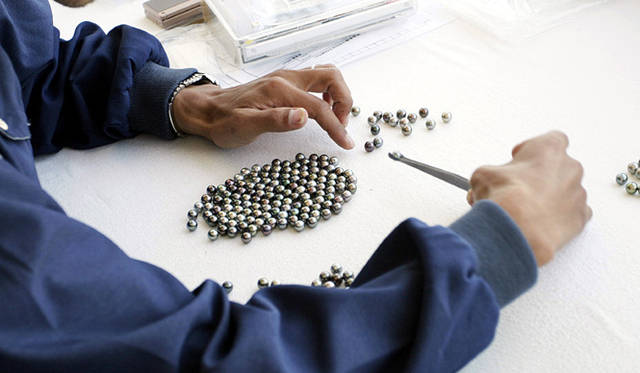 三原康裕的日本モノづくり｜祐真さんの感性に響いた黒蝶真珠。ピーコック色が佳麗。