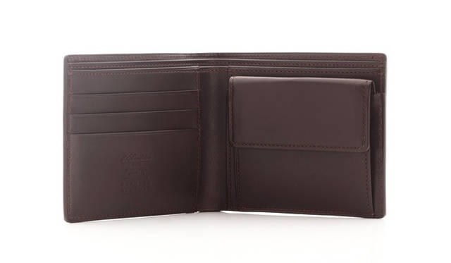 <b>BANEYS NEW YORK│バーニーズ　ニューヨーク</b>　KT LEWISTON 二つ折り財布(コードバン/ブラウン) 2万6250円