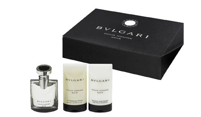  プールオムブルガリ　ソワール スプリングキット2010（オードトワレ 50ml、アフターシェーブ エマルジョン75ml、シャンプー＆シャワージェル 75ml）　1月27日発売　8085円（ブルガリパルファン事業部）