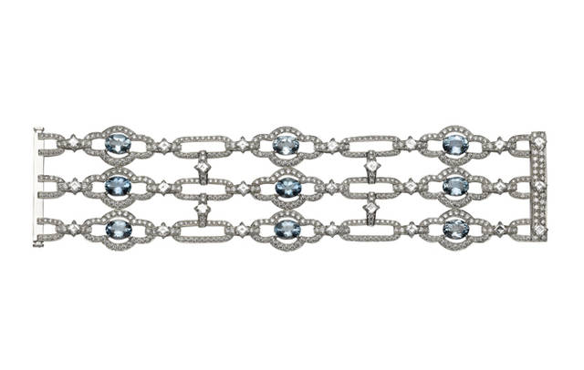 ヴァン クリーフ＆アーペル｜Van Cleef&Arpels|ハイジュエリーコレクション「Les Audacieuses（レ オダシューズ）」　アグニア ブレスレット[アクアマリン×ダイヤモンド]2551万5000円（税込予価）