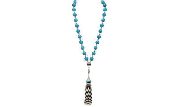 ヴァン クリーフ＆アーペル｜Van Cleef&Arpels|ハイジュエリーコレクション「Les Audacieuses（レ オダシューズ）」　ヴァシリサ ロングネックレス[ターコイズ×パール×ダイヤモンド]（参考商品）3969万円（税込予価）