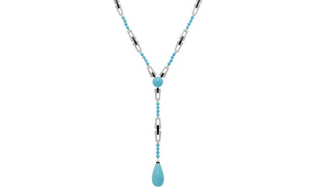 ヴァン クリーフ＆アーペル｜Van Cleef&Arpels|ハイジュエリーコレクション「Les Audacieuses（レ オダシューズ）」　ソフィア ロングネックレス[ターコイズ×オニキス×ダイヤモンド]3549万円（税込予価）