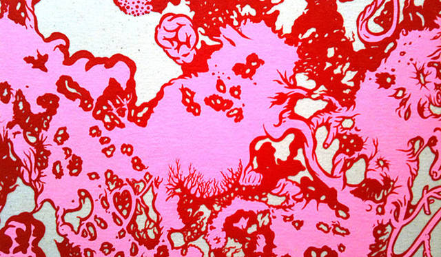 マシュー・ワォルドマン｜matthew waldman｜Neon Vagina ＠ 2010 NYC The Armory Show<br>Sue Williamsの2009年の作品「the age of aquarius」。これは一番買いたくなった作品です。