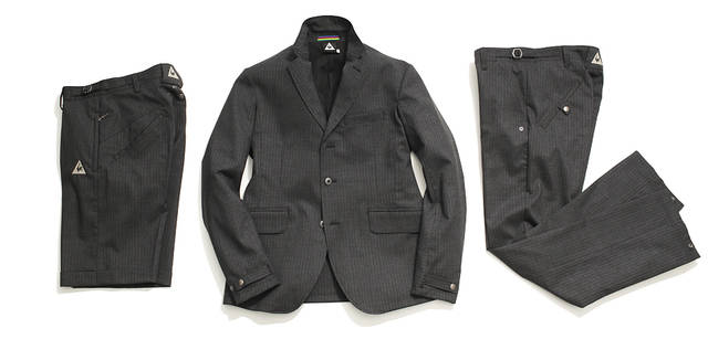 <br />ショートパンツ 1万9950円、テーラードジャケット 3万9900円、ロングパンツ 2万7300円