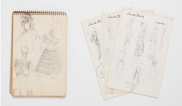 <br />マダム グレの作品の源となったデザイン画。趣向のこらされたデザイン。